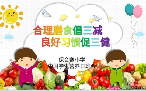 合理膳食倡三减、良好习惯促三健——保合寨小学中国学生营养日活动