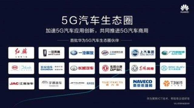 华为宣布成立5G汽车生态圈，首批合作18家车企亮相