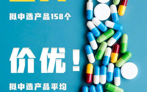 又一波药品即将降价！第四批国家药品集采拟中选产品158个
