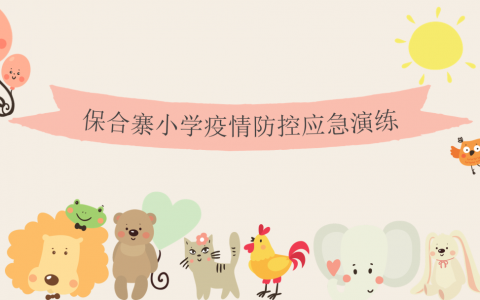 筑牢疫情防线 守护健康校园——保合寨小学疫情防控演练